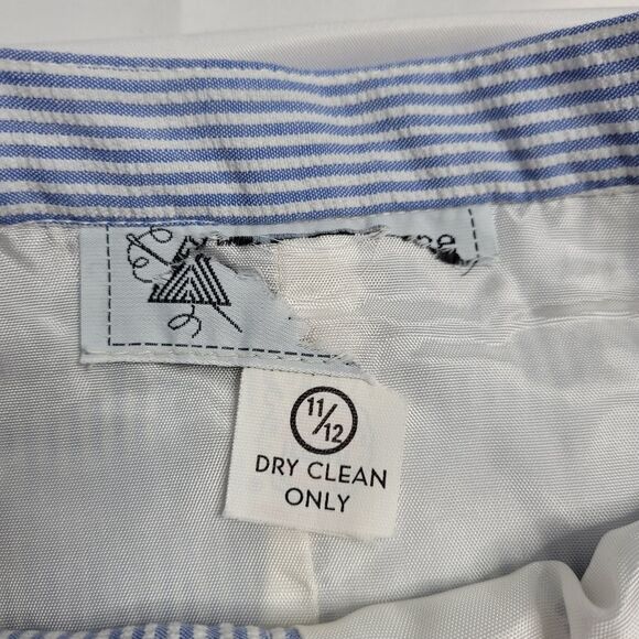 NEW VINTAGE 70s‎ skirt deadstock pinstripe seersucker midi S - Picture 9 of 13